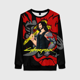 Женский свитшот 3D с принтом CyberPunk 2077 SAMURAI KEANU в Ухте, 100% полиэстер с мягким внутренним слоем | круглый вырез горловины, мягкая резинка на манжетах и поясе, свободная посадка по фигуре | 2077 | cyber | cyberpunk | digital | future | keanu reeves | kianu | neon | punk | robo | robot | samurai | technology | будущее | киану ривз | кибер | киберпанк | неон | панк | робот | сайбер | сайберпанк | самурай | фантастика