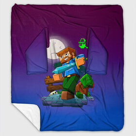 Плед с рукавами с принтом Minecraft в Ухте, 100% полиэстер | Закругленные углы, все края обработаны. Ткань не мнется и не растягивается. Размер 170*145 | 