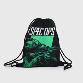 Рюкзак-мешок 3D с принтом Spec Ops в Ухте, 100% полиэстер | плотность ткани — 200 г/м2, размер — 35 х 45 см; лямки — толстые шнурки, застежка на шнуровке, без карманов и подкладки | Тематика изображения на принте: 