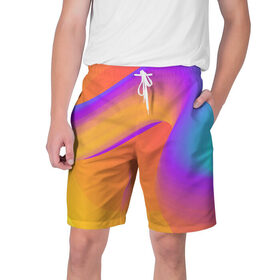 Мужские шорты 3D Яркая жвачка: в Ухте,  полиэстер 100% | прямой крой, два кармана без застежек по бокам. Мягкая трикотажная резинка на поясе, внутри которой широкие завязки. Длина чуть выше колен | абстракция | геометрия | жвачка | линии | радуга | тянучка | яркая