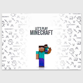 Поздравительная открытка с принтом Minecraft в Ухте, 100% бумага | плотность бумаги 280 г/м2, матовая, на обратной стороне линовка и место для марки
 | 