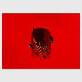 Поздравительная открытка с принтом Minecraft в Ухте, 100% бумага | плотность бумаги 280 г/м2, матовая, на обратной стороне линовка и место для марки
 | 