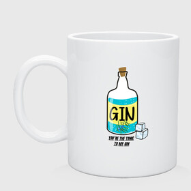 Кружка керамическая с принтом GIN - Бутылка Джина в Ухте, керамика | объем — 330 мл, диаметр — 80 мм. Принт наносится на бока кружки, можно сделать два разных изображения | 14 февраля | gin | tonic | valentine day | веселье | вечеринка | день святого валентина | джин | дсв | любовь | парные | парные футболки | тоник