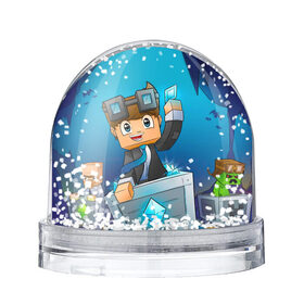 Снежный шар Minecraft: в Ухте, Пластик | Изображение внутри шара печатается на глянцевой фотобумаге с двух сторон | minecraft | алекс | белый | блоки | ведьма | взрывчатка | визера | волк | гаст | добывать | дракон | зеленый куб | зомби | игра | крафт | крипер | кубики | лошадка | майн | майнкрафт | манкрафт | овечка | оцелот