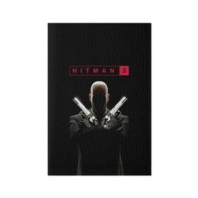 Обложка для паспорта матовая кожа с принтом Hitman III в Ухте, натуральная матовая кожа | размер 19,3 х 13,7 см; прозрачные пластиковые крепления | 47 | hitman3 | io interactive | killer | pc