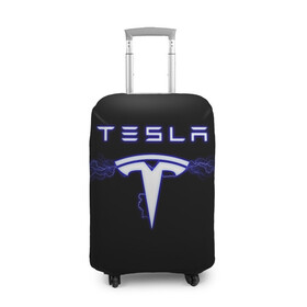 Чехол для чемодана 3D с принтом TESLA в Ухте, 86% полиэфир, 14% спандекс | двустороннее нанесение принта, прорези для ручек и колес | ac | acdc | america | auto | car | cars | dc | electro | elon | logo | musk | rock | space | spacex | tesla | usa | x | авто | автомобиль | илон | космос | лого | логотип | маск | машина | молнии | молния | музыка | рок | тесла | электричест