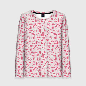 Женский лонгслив 3D с принтом Клубничка в Ухте, 100% полиэстер | длинные рукава, круглый вырез горловины, полуприлегающий силуэт | erotic | femdom | love | playboy | для влюбленных | любовь | плейбой | подарок любви | поцелуй | романтика | садо мазо | свидание | страсть | фемдом 