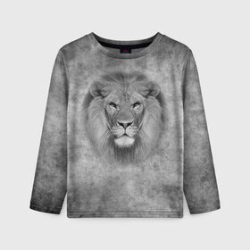 Детский лонгслив 3D с принтом Лев в Ухте, 100% полиэстер | длинные рукава, круглый вырез горловины, полуприлегающий силуэт
 | big cat | lion | зверь | кошка | лев | львенок | львица | хищник | царь зверей