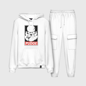 Женский костюм хлопок (с толстовкой) с принтом Pudge Dota Пудж в Ухте,  |  | black | dota | dota2 | hero | obey | pudge | red | дота | дота2 | падж | паджерс | паджик | пудж