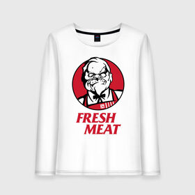 Женский лонгслив хлопок Pudge Dota Fresh Meat Пудж: в Ухте, 100% хлопок | | dota | dota2 | fresh meat | kfc | pudge | red | дота | дота2 | красный | кфс | падж | паджерс | паджик | пудж | свежее мясо | хук