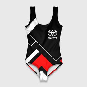 Купальник-боди 3D с принтом Toyota в Ухте, 82% полиэстер, 18% эластан | Круглая горловина, круглый вырез на спине | auto | boy | car | japan car | machine | man | mark | toyota | toyota land cruiser | toyota sport | автобренды | автомобили | водитель | логотипы автомобилей | мальчикам | машины | мужские | тачки | тойота | тойота камри | тойота марк | япон