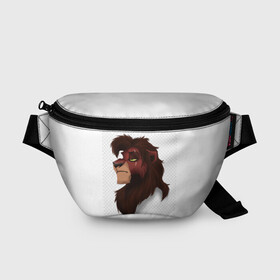 Поясная сумка 3D с принтом Кову,лев,король лев в Ухте, 100% полиэстер | плотная ткань, ремень с регулируемой длиной, внутри несколько карманов для мелочей, основное отделение и карман с обратной стороны сумки застегиваются на молнию | кову | король лев | лев | шрам