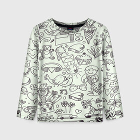 Детский лонгслив 3D с принтом mood в Ухте, 100% полиэстер | длинные рукава, круглый вырез горловины, полуприлегающий силуэт
 | 14 февраля | love | the 14th of february | valentine | день влюбленных | любовь | пара | святой валентин