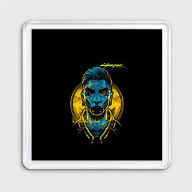 Магнит 55*55 с принтом Cyberpunk 2077 в Ухте, Пластик | Размер: 65*65 мм; Размер печати: 55*55 мм | cyberpunk 2077 | hacker | maelstrom | militech | quadra | samurai | sci fi | technology | trauma team | v | будущее | игра | иероглифы | киану ривз | кибер | киберпанк | киборг | киборги | корпорация | лого | милитек | панк | роботы | самурай | т