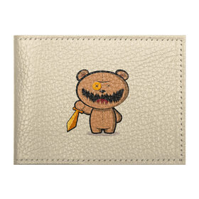 Обложка для студенческого билета с принтом МИШКА в Ухте, натуральная кожа | Размер: 11*8 см; Печать на всей внешней стороне | злой | игрушка | любовь | медвежонок | мишка | ужасы | юмор