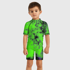 Детский купальный костюм 3D с принтом Яд в Ухте, Полиэстер 85%, Спандекс 15% | застежка на молнии на спине | abstract | invert | negative | poison | абстракт | негативный | яд