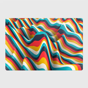 Магнитный плакат 3Х2 Цветные волны: в Ухте, Полимерный материал с магнитным слоем | 6 деталей размером 9*9 см | abstract | color | waves | абстракция | волны
