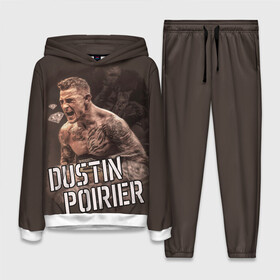 Женский костюм 3D (с толстовкой) с принтом ДАСТИН ПОРЬЕ в Ухте,  |  | box | canada | champion | dustin | fight | mma | poirier | sport | ufc | боец | бои | дастин | драка | канада | мма | порье | пояс | смешаные единоборства | чемпион