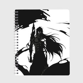 Тетрадь с принтом Bleach Блич в Ухте, 100% бумага | 48 листов, плотность листов — 60 г/м2, плотность картонной обложки — 250 г/м2. Листы скреплены сбоку удобной пружинной спиралью. Уголки страниц и обложки скругленные. Цвет линий — светло-серый
 | anime | bleach | аниме | анимэ | банкай | блич | итиго | ичиго | куросаки | кучики | орихимэ | рукия | синигами | япония