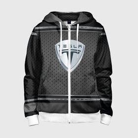 Детская толстовка 3D на молнии с принтом TESLA | ТЕСЛА в Ухте, 100% полиэстер |  манжеты и пояс оформлены широкой мягкой резинкой, двухслойный капюшон со шнурком для регулировки, спереди карманы и застежка-молния
 | auto | car | motor | sport | sport car | tegunvtegcar | авто | машина | спорт | спорт кар