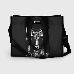 Сумка-шоппер 3D с принтом Mayhem в Ухте, 100% полиэстер | застегивается на металлическую кнопку; внутренний карман застегивается на молнию. Стенки укреплены специальным мягким материалом, чтобы защитить содержимое от несильных ударов
 | black | mayhem | metal | music | rock | skull | блэк | гитара | группа | метал | музыка | рок | череп | электрогитара