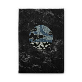 Обложка для автодокументов Акула: в Ухте, натуральная кожа |  размер 19,9*13 см; внутри 4 больших “конверта” для документов и один маленький отдел — туда идеально встанут права | fish | акула | вода | волны | море | океан | под водой | рыба | рыбалка | хищник