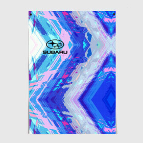 Постер с принтом Subaru в Ухте, 100% бумага
 | бумага, плотность 150 мг. Матовая, но за счет высокого коэффициента гладкости имеет небольшой блеск и дает на свету блики, но в отличии от глянцевой бумаги не покрыта лаком | auto | sport | subaru | авто | автомобили | автомобиль | автомобильные | бренд | внедорожники | легковые | марка | пикапы | спорт