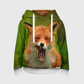 Детская толстовка 3D с принтом Лисица в Ухте, 100% полиэстер | двухслойный капюшон со шнурком для регулировки, мягкие манжеты на рукавах и по низу толстовки, спереди карман-кенгуру с мягким внутренним слоем | fox | foxy | животное | звери | лиса | лисенок | лисичка | милая | рыжая | фокс