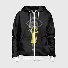 Детская толстовка 3D на молнии с принтом Little Nightmares 2 в Ухте, 100% полиэстер |  манжеты и пояс оформлены широкой мягкой резинкой, двухслойный капюшон со шнурком для регулировки, спереди карманы и застежка-молния
 | 2 | game | little | night | nightmares | игра | маленькие | ночь | платформер | страшилка | ужас | ужастики | ужасы