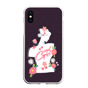 Чехол для iPhone XS Max матовый Cool Girl: в Ухте, Силикон | Область печати: задняя сторона чехла, без боковых панелей | 8 march | 8 марта | cool girl | feminism | flower | girl | woman | в подарок | весна | девочкам | девочке | женские | женщинам | женщине | март | праздник | фем | феменизм | цветочки | цветы