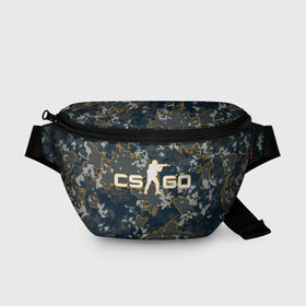 Поясная сумка 3D с принтом CS:GO - Camo в Ухте, 100% полиэстер | плотная ткань, ремень с регулируемой длиной, внутри несколько карманов для мелочей, основное отделение и карман с обратной стороны сумки застегиваются на молнию | beast | camo | camouflage | counter | counter strike | cs | easy | ez | gg | ggwp | global | go | hyper | kill | offensive | one | shot | strike | зверь | камуфляж | скоростной