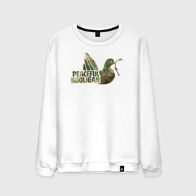 Мужской свитшот хлопок с принтом Peaceful Hooligan в Ухте, 100% хлопок |  | casual | derby | hooligan | tifo | ultras | модник | околофутбола