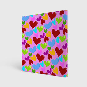 Холст квадратный Сердца: в Ухте, 100% ПВХ |  | hart | love | день валентина. день святого валентина | любовь | сердце