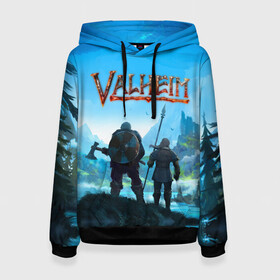 Женская толстовка 3D с принтом Valheim в Ухте, 100% полиэстер  | двухслойный капюшон со шнурком для регулировки, мягкие манжеты на рукавах и по низу толстовки, спереди карман-кенгуру с мягким внутренним слоем. | asgard | axe | games | gods | loki | odin | spear | steam | thor | valheim | vikings | war | асгард | боги | вальхейм | викинги | война | игры | копье | локи | один | стим | топор | тор