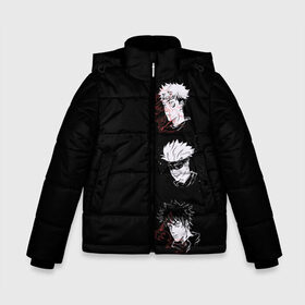 Зимняя куртка для мальчиков 3D с принтом Jujutsu Kaisen в Ухте, ткань верха — 100% полиэстер; подклад — 100% полиэстер, утеплитель — 100% полиэстер | длина ниже бедра, удлиненная спинка, воротник стойка и отстегивающийся капюшон. Есть боковые карманы с листочкой на кнопках, утяжки по низу изделия и внутренний карман на молнии. 

Предусмотрены светоотражающий принт на спинке, радужный светоотражающий элемент на пуллере молнии и на резинке для утяжки | anime | japan | jujutsu | kaisen | masamichi | satoru | sukunа | tegunvteg | yaga | yji | аниме | битва | годжо | итадори | магическая | масамичи | мегуми | мульт | рёмен | сатору | сукуна | фушигуро | юдзи | яга | япония