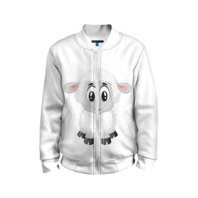 Детский бомбер 3D Маленький ягненок: в Ухте, 100% полиэстер | застегивается на молнию, по бокам два кармана без застежек, мягкие манжеты, по низу бомбера и на воротнике — эластичная резинка | животное | маленький ягненок | овца