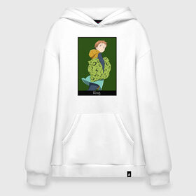 Худи SuperOversize хлопок с принтом Кинг в Ухте, 70% хлопок, 30% полиэстер, мягкий начес внутри | карман-кенгуру, эластичная резинка на манжетах и по нижней кромке, двухслойный капюшон
 | anime | the seven deadly sins | аниме | арлекин | грех лени | кинг | король фей | медвежий грех | мультик | фея