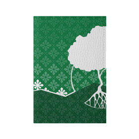 Обложка для паспорта матовая кожа с принтом Дерево в Ухте, натуральная матовая кожа | размер 19,3 х 13,7 см; прозрачные пластиковые крепления | Тематика изображения на принте: абстракция | дерево | минимализм | природа