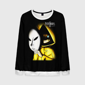 Мужской свитшот 3D с принтом Little Nightmares 2 MASK в Ухте, 100% полиэстер с мягким внутренним слоем | круглый вырез горловины, мягкая резинка на манжетах и поясе, свободная посадка по фигуре | little nightmares | little nightmares 2 | mask | игра | литл нигмарес | литл нигмарес 2 | литл нигхтмарес | литл нигхтмарес 2 | маска | ужас | хоррор | шестая