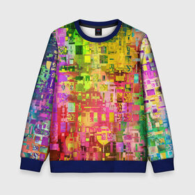 Детский свитшот 3D Системный сбой: в Ухте, 100% полиэстер | свободная посадка, прямой крой, мягкая тканевая резинка на рукавах и понизу свитшота | art | casual | абстракция | арт | глитч | искусство | краски | минимализм | смешение | текстура