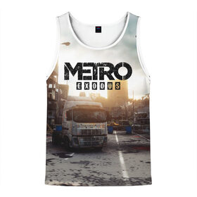 Мужская майка 3D с принтом Metro Exodus в Ухте, 100% полиэстер | круглая горловина, приталенный силуэт, длина до линии бедра. Пройма и горловина окантованы тонкой бейкой | 2033 | exodus | metro | metro 2033 | metro exodus | stalker | апокалипсис | диггер | дигеры | метро | разрушка | эпидемия