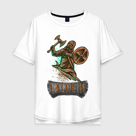 Мужская футболка хлопок Oversize VALHEIM | ВАЛЬХЕЙМ (Z): в Ухте, 100% хлопок | свободный крой, круглый ворот, “спинка” длиннее передней части | games | rune | valheim | vikings | валхейм | вальхейм | варвары | викинги | драккар | иггдрасиль | игра | один | рагнарёк | руны | скандинавы