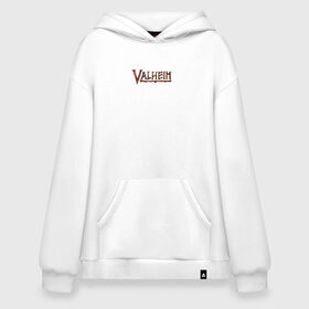 Худи SuperOversize хлопок с принтом Valheim Валхейм в Ухте, 70% хлопок, 30% полиэстер, мягкий начес внутри | карман-кенгуру, эластичная резинка на манжетах и по нижней кромке, двухслойный капюшон
 | valheim | валхейм | искры | лого