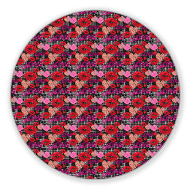 Коврик для мышки круглый Love: в Ухте, резина и полиэстер | круглая форма, изображение наносится на всю лицевую часть | love | амур | афродита | валентинка | влюбленность | вторая половинка | гламур | губы | купидон | любовь | отношения | подарок любви | поцелуи | поцелуй | праздник любви | романтика | свидание