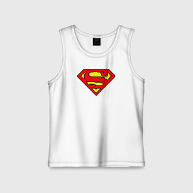 Детская майка хлопок с принтом Superman 8 bit в Ухте,  |  | justice league | superman | vdzabma | лига справедливости | супермен
