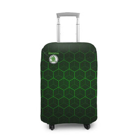 Чехол для чемодана 3D с принтом SKODA в Ухте, 86% полиэфир, 14% спандекс | двустороннее нанесение принта, прорези для ручек и колес | auto | skoda | sport | авто | автомобили | автомобиль | автомобильные | бренд | внедорожники | легковые | марка | пикапы | спорт