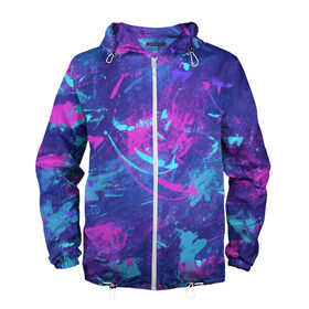 Мужская ветровка 3D с принтом Краски в Ухте, 100% полиэстер | подол и капюшон оформлены резинкой с фиксаторами, два кармана без застежек по бокам, один потайной карман на груди | anarchy | chaos | color | colors | neon | paint | анархия | брызги | капли | краска | краски | неон | неоновая | неоновый | палитра | текстура | хаос | цвет | цвета