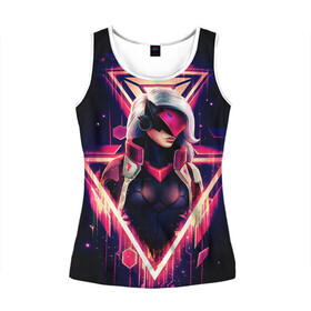 Женская майка 3D Project | Katarina: в Ухте, 100% полиэстер | круглая горловина, прямой силуэт, длина до линии бедра | league of legends | riot games | катарина | образ | проекты