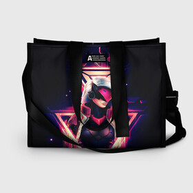 Сумка-шоппер 3D Project | Katarina: в Ухте, 100% полиэстер | застегивается на металлическую кнопку; внутренний карман застегивается на молнию. Стенки укреплены специальным мягким материалом, чтобы защитить содержимое от несильных ударов
 | league of legends | riot games | катарина | образ | проекты