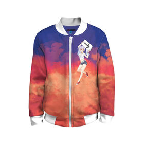 Детский бомбер 3D с принтом Акудама Драйв в Ухте, 100% полиэстер | застегивается на молнию, по бокам два кармана без застежек, мягкие манжеты, по низу бомбера и на воротнике — эластичная резинка | akudama drive | anime | japan | manga | tomoyo kurosawa | акудама драйв | аниме | манга